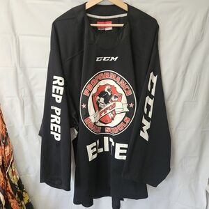 CCM Black Proformance Goalie Jersey with Red Logo sz XXL